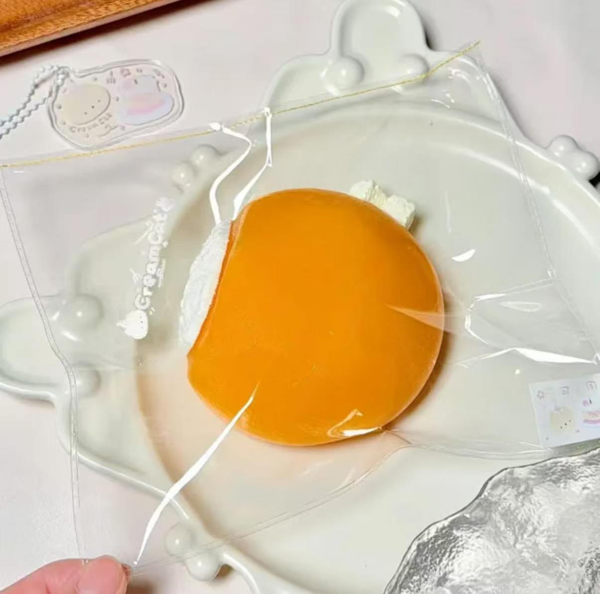 【クリーム猫-新商品予約)-柔らかくもちもちしたシリコン製の押しつぶし玩具、(予約商品は7月19日19:00まで)
