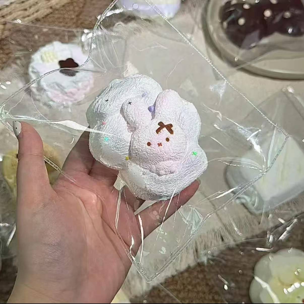 【大小姐家手作館】-柔らかくもちもちしたシリコン製の押しつぶし玩具