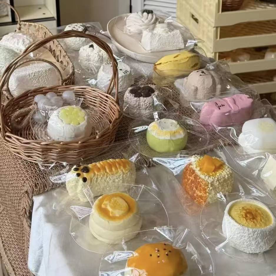 【大福手作り】-柔らかくてもちもちしたストレス解消、ゆっくり反発する食品グレードのシリコン製捏捏楽玩具