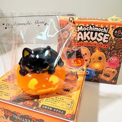Mochimochi Akuse 【ハロウィン蓄光シリーズ】食品级硅胶捏捏乐玩具盲盒